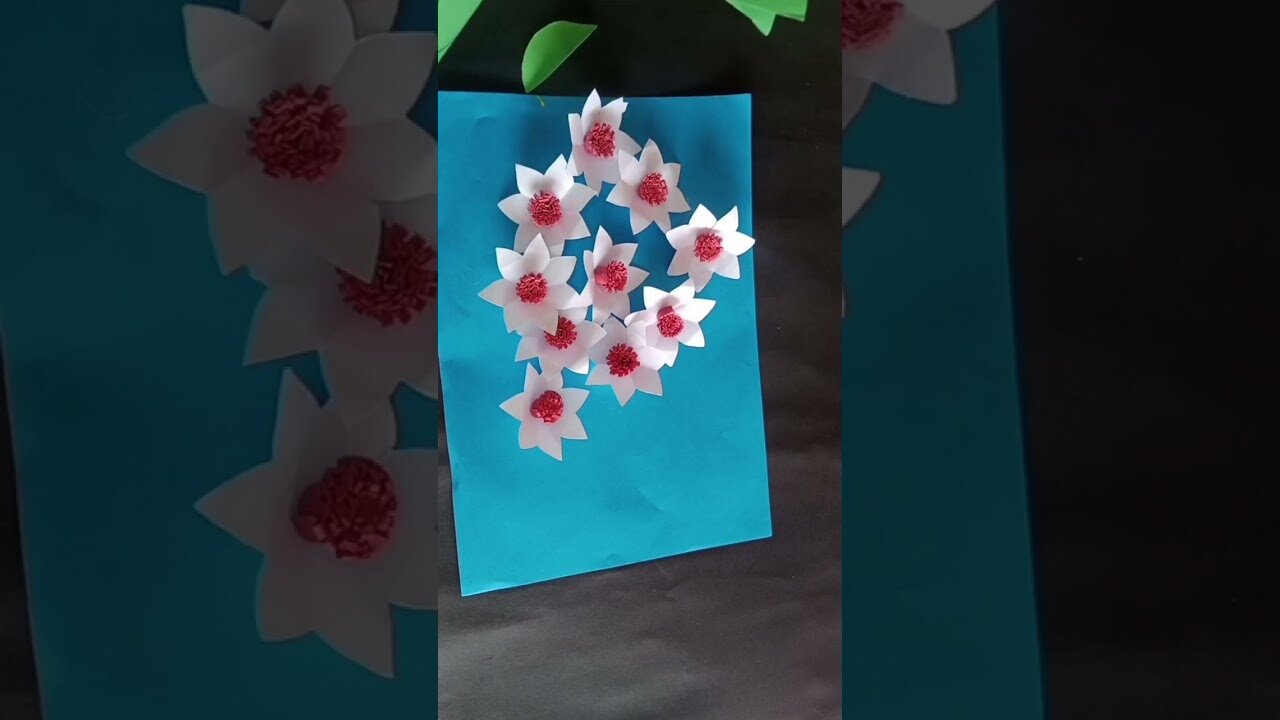 White paper Flower Wall Hanging for home decoration