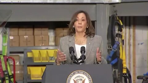 Kamala Harris Notes "Workers Are Building Electric Buses So People Can Get Where They Need To Go!"