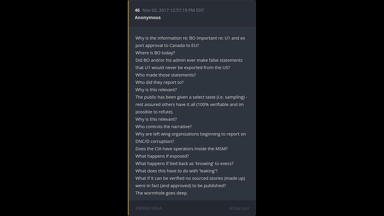 💥 LFG! - Don Jr On X - 46 Seconds - Q Post #46 About Obama