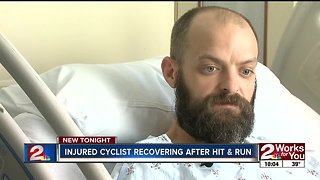 Injured Tulsa cyclist recovering after hit and run