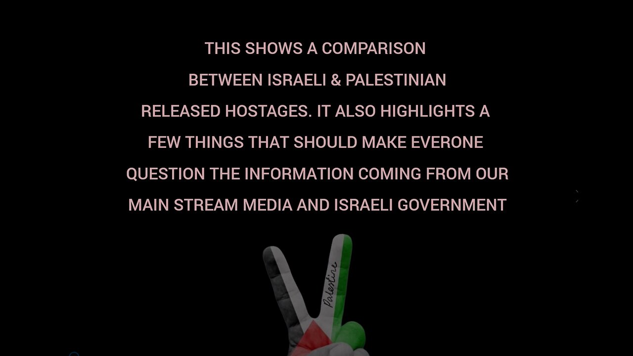 Comparison between the Israeli & Palestinian Released Hostages