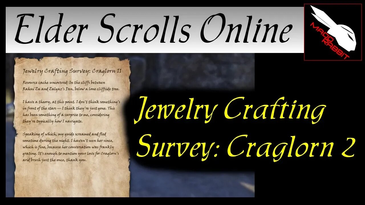 Jewelry Crafting Survey: Craglorn 2 [Elder Scrolls Online] ESO