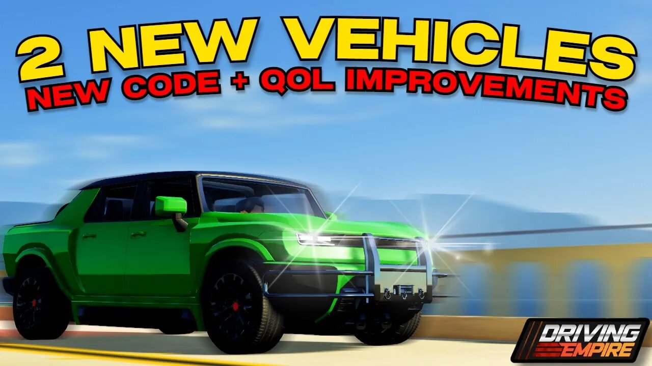 *NEW* Update With 2 New Vehicles + More | Roblox Driving Empire