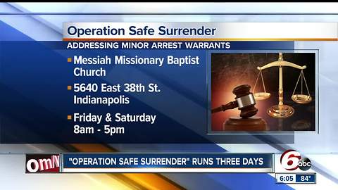Operation safe surrender runs for three days