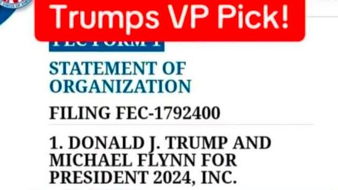 BREAKING! TRUMP'S V.P. GEN. MIKE FLYNN! OFFICIAL FEC FILING LEAKED! BOOM!