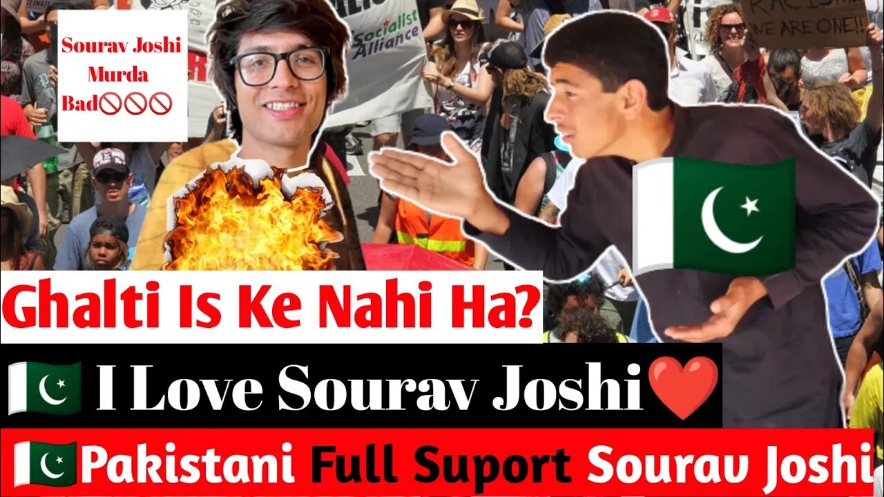 Protest Against Sourav Joshi Vlogs 😳 WHY?,All Pakistanis came to Support Sourav Joshi ||