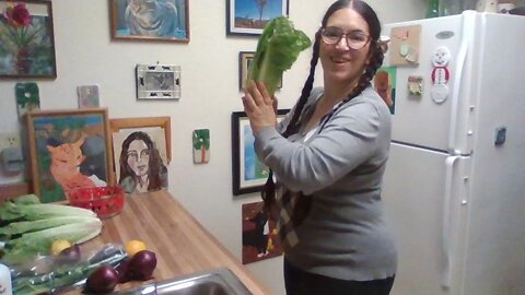 Making A Salad On Valentine's Day