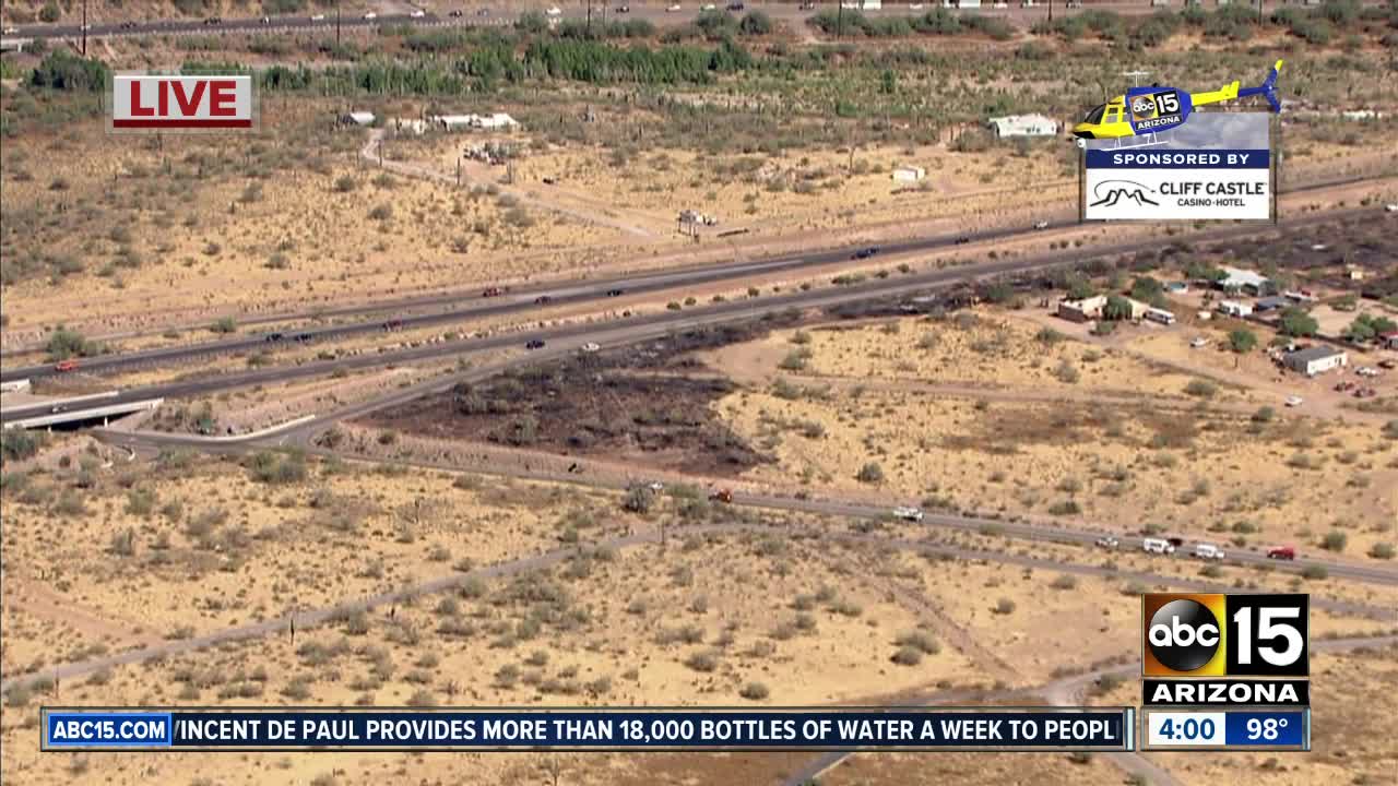 3 dozen homes evacuated for Interstate 17 brush fire