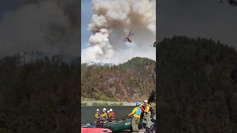 The morning commute into the Flat Fire in Oregon.