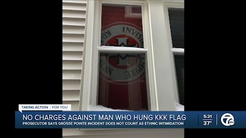 KKK flag displayed in Grosse Pointe Park home does not warrant Ethnic Intimidation charge, prosecutor says