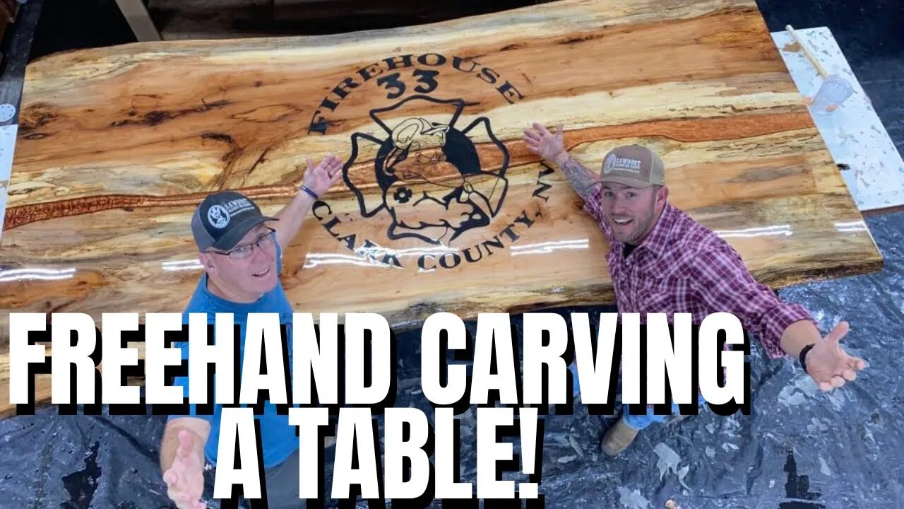 Carving A Wood Conference Table