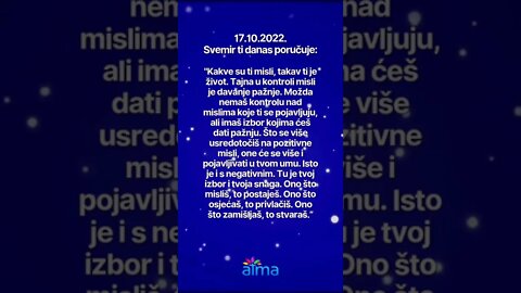 Poruka Svemira 17.10.2022. 💙 ATMA