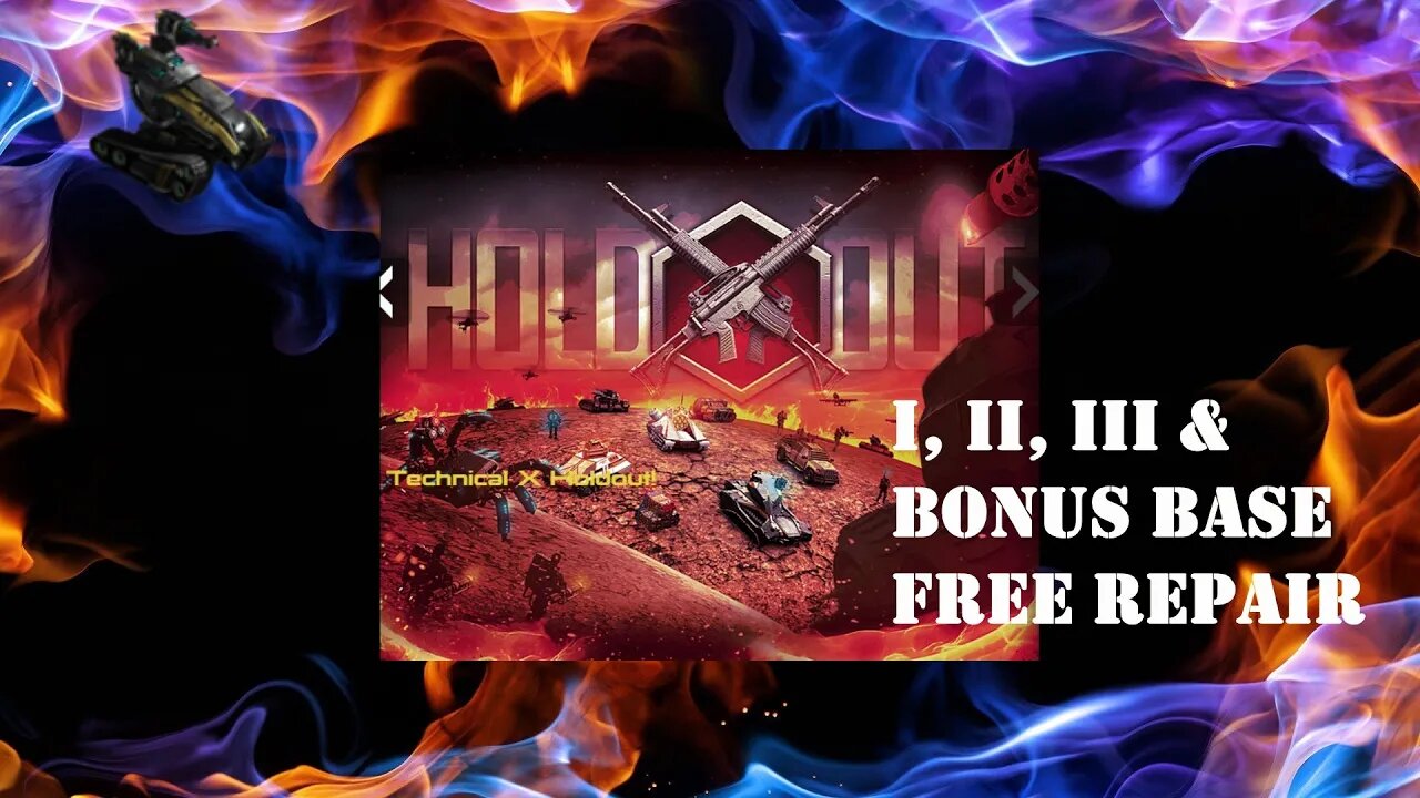 War Commander - HOLDOUT - Technical X ( I, II, III and Bonus) Free Repair