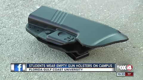 FGCU students wear empty gun holsters on campus