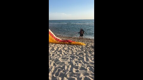 Venice beach paramotor takeoff