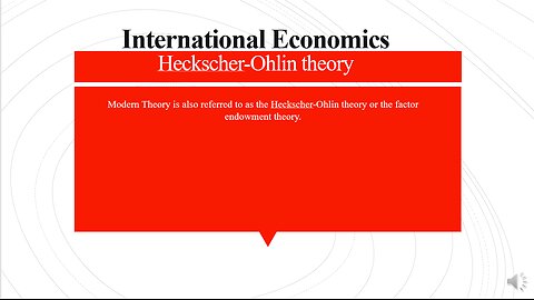 Heckscher-Ohlin theory