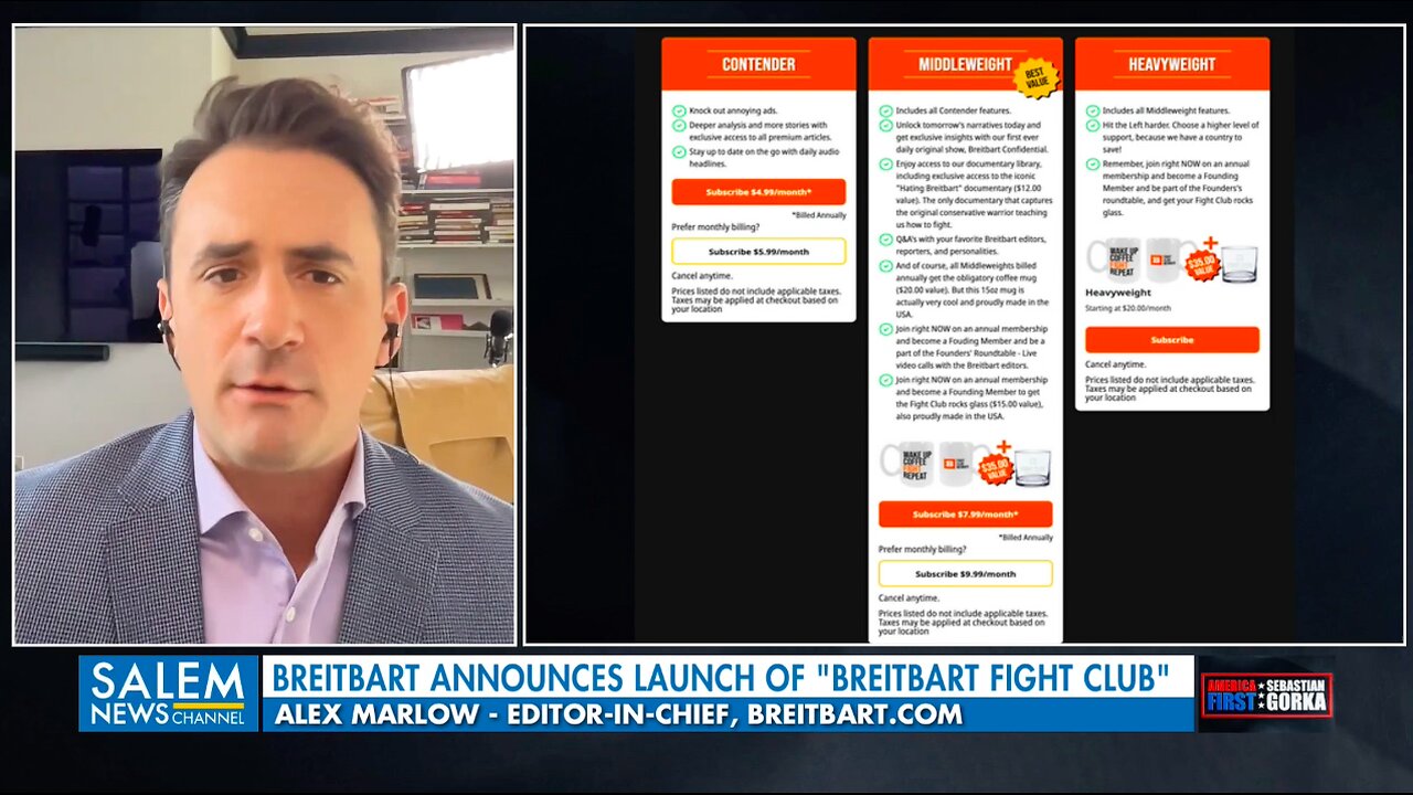 Be a tier-one fighter with Breitbart.com. Alex Marlow with Sebastian Gorka on AMERICA First