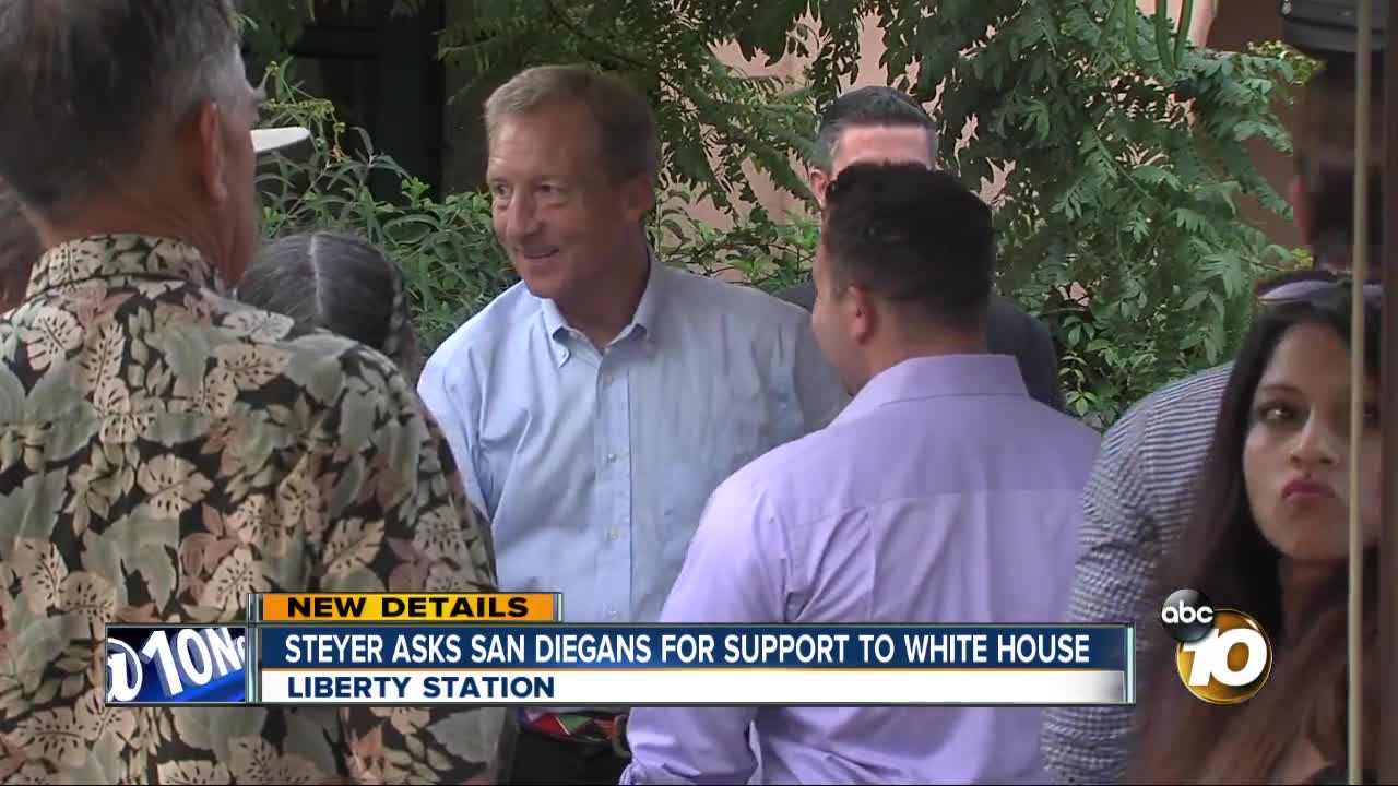 Steyer asks San Diegans for support to White House