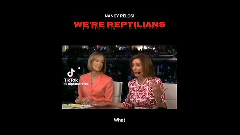 Nancy Pelosi Says They Are Reptilians Among Other Stuff