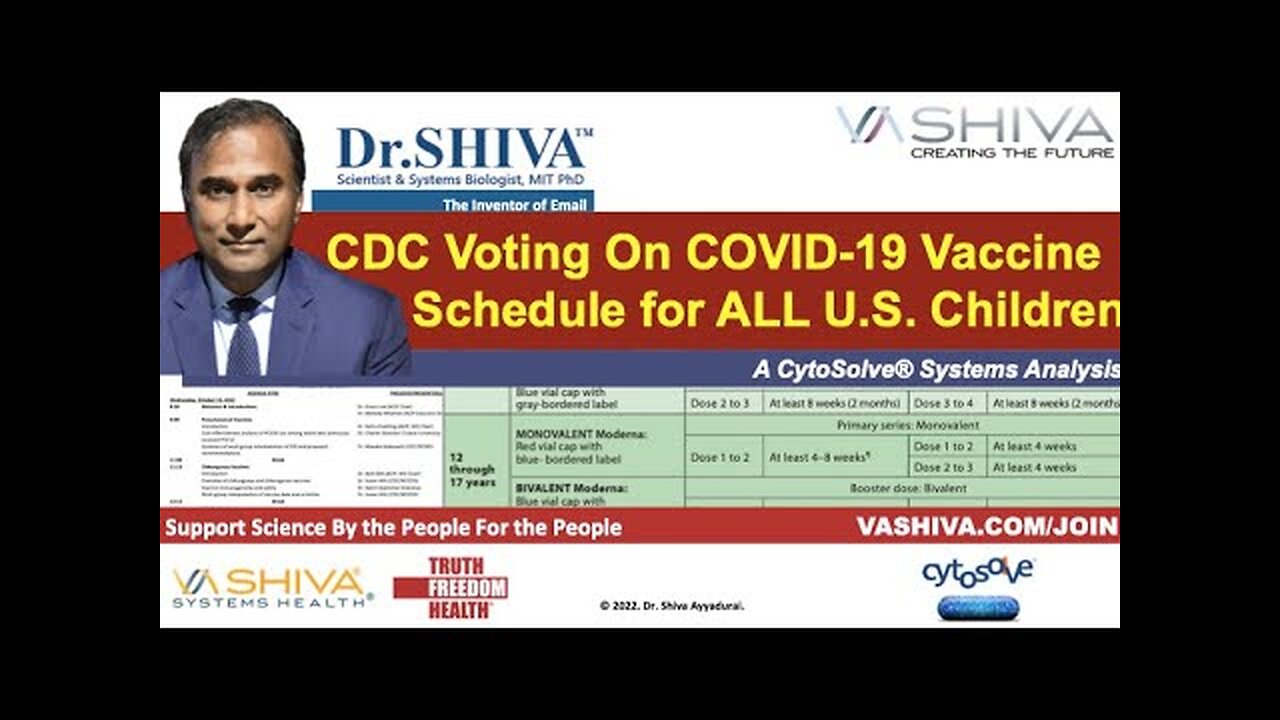 Dr.SHIVA LIVE: CDC Voting On COVID-19 Vaccine Schedule for ALL U.S. Children