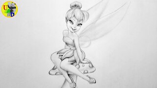 Tinkerbell Pencil Drawing