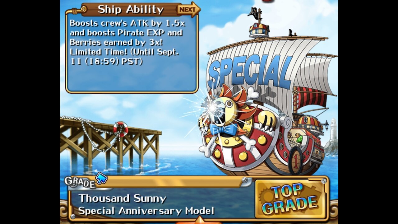 Farm EXP using Thousand Sunny Limited Time | OPTC