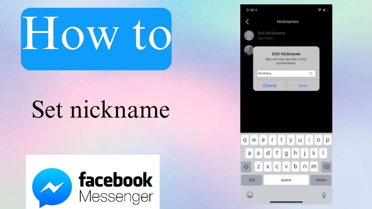 How to set nickname on facebook messenger?