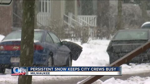 Persistent snow keeps city crews busy, many still clearing side streets