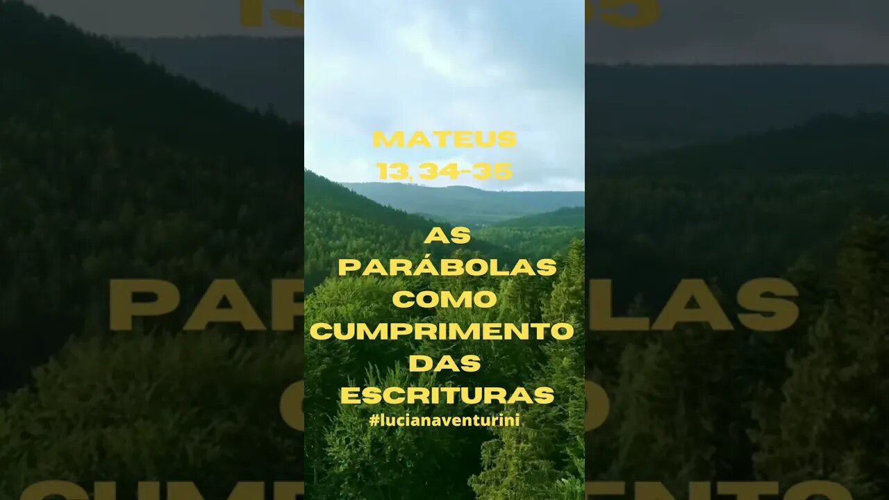 Mateus 13, 34-35 As parábolas como cumprimento das escrituras #shorts #evangelhodemateus