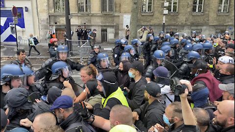 Massive Protest in Paris Against French Health Pass Mandate