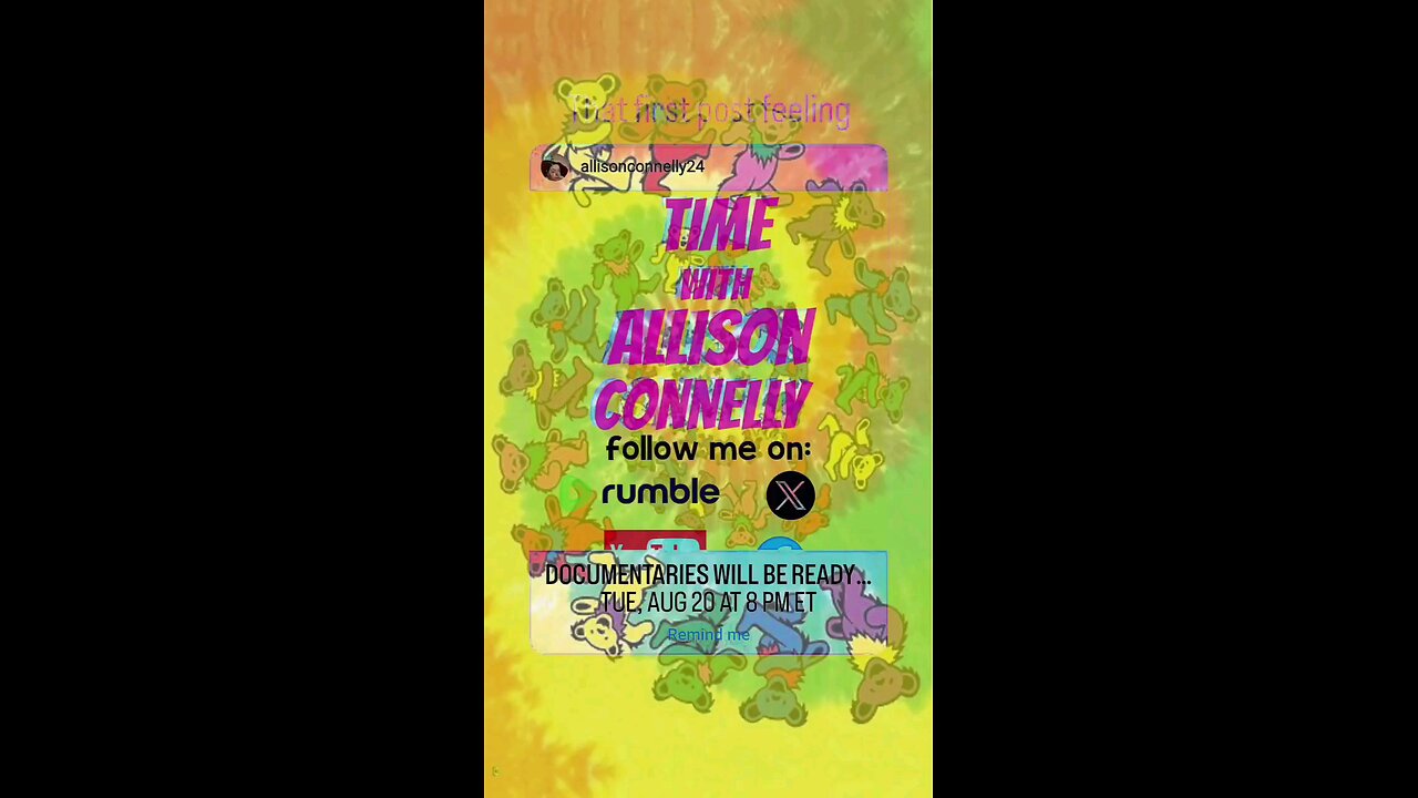 Documentary Time with Allison Connelly premiering August 20, 2024