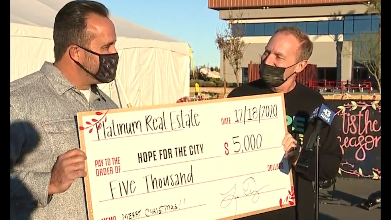 Platinum Real Estate makes donation to Hope For The City