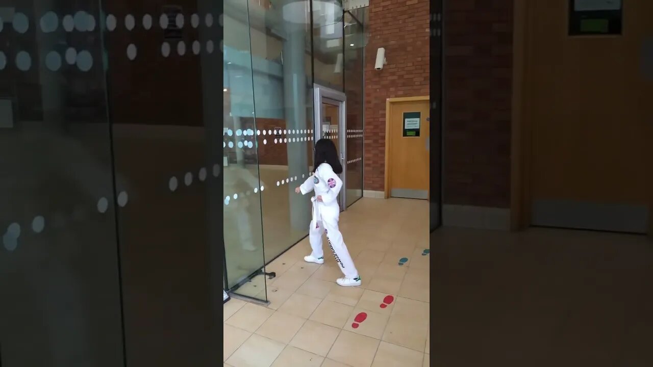 Cute baby girl practicing HAIAN SHODAN- KARATE SHOTOKAN