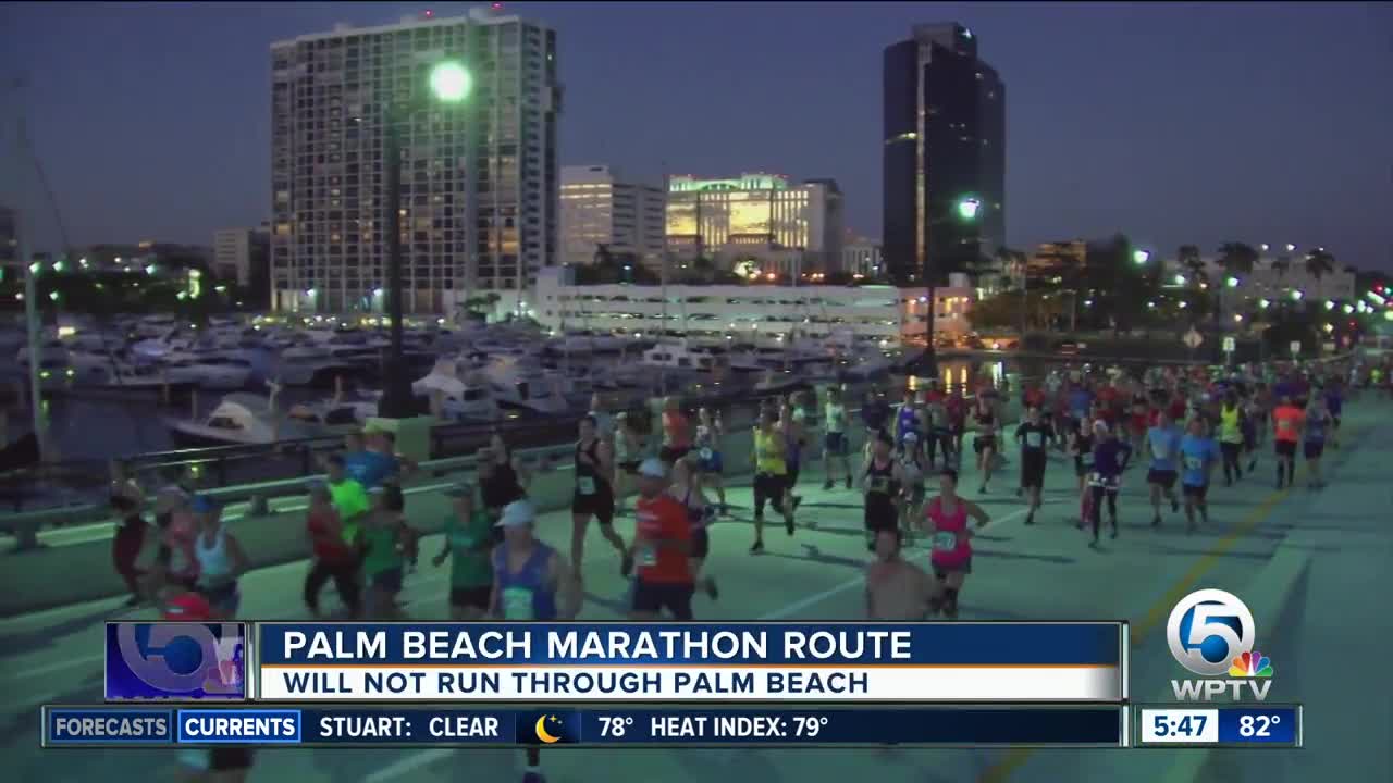 Palm Beaches Marathon won't run through Palm Beach