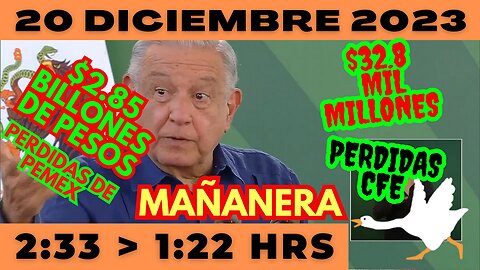 💩🐣👶 AMLITO | Mañanera *Miércoles 20 de diciembre 2023* | El gansito veloz 2:33 a 1:22.