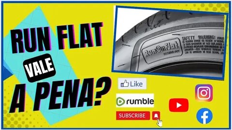 PNEU RUN FLAT entenda um pouco seus pontos positivos e negativos! Vale ou não a pena ?
