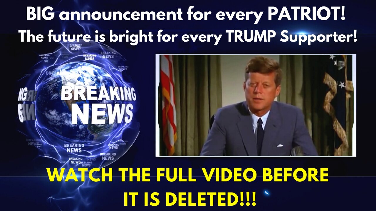 Big Announcement for Every Patriot! Better Days are Coming!