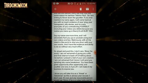 2022 09 04 7 he says its not but admitted last year that future harassment would be malicious and wi