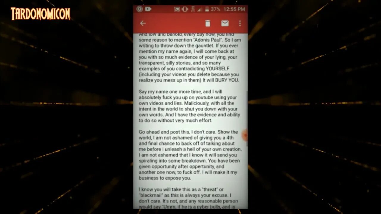 2022 09 04 7 he says its not but admitted last year that future harassment would be malicious and wi