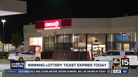 Winning lottery ticket expires Monday