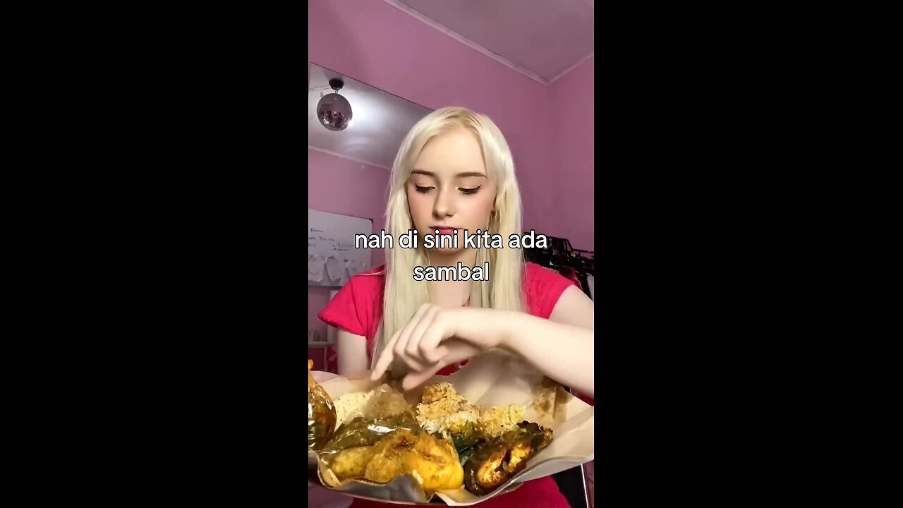 Bule Barbie Eating Indonesian Food