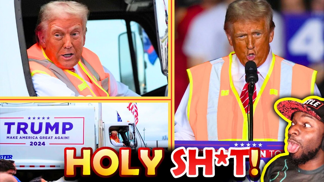 🚨Trump EPICLY CLAPSBACK With LEGENDARY Kamala TROLL By PULLING UP In GARBAGE TRUCK & ORANGE VEST!