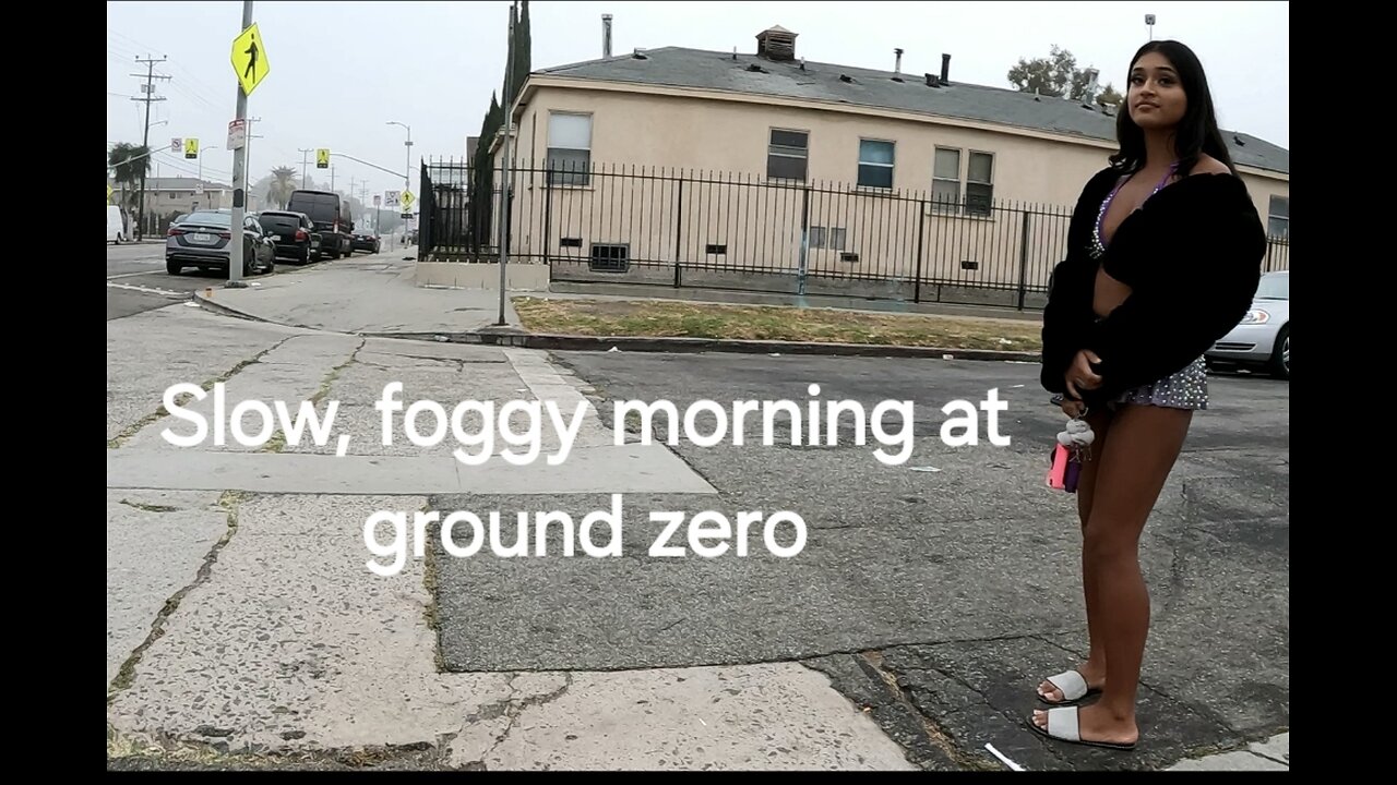 Slow, foggy morning at ground zero - Figueroa Street