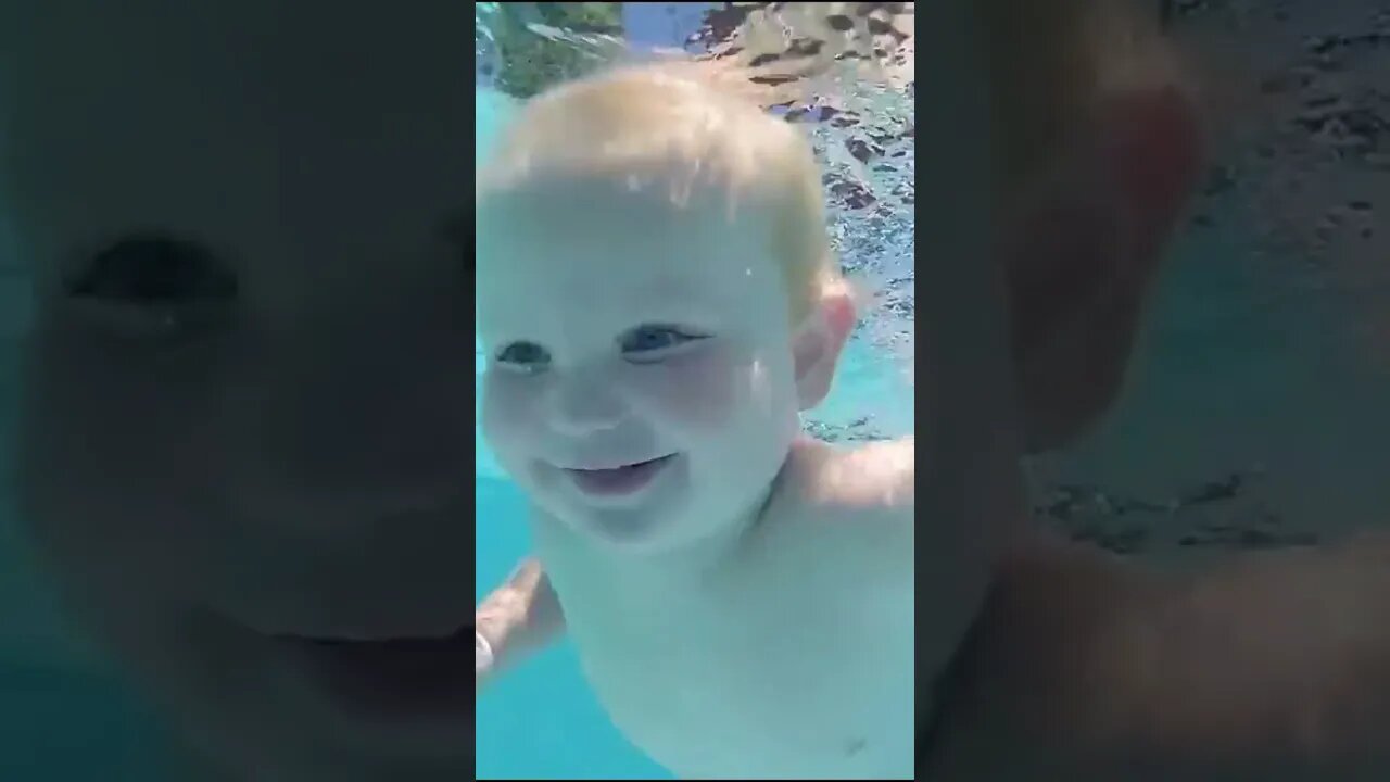 Baby Flipping Over Underwater