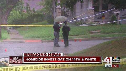 Man found shot to death on sidewalk at 14th and White in Kansas City