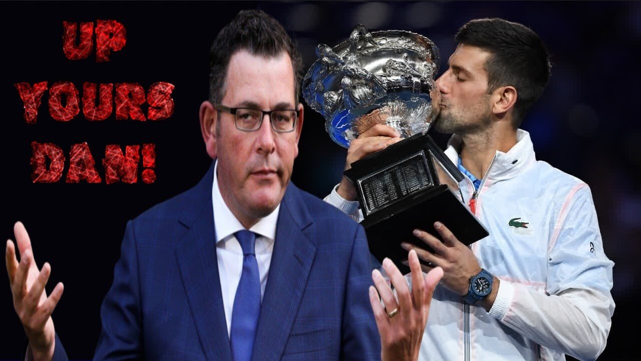 Djokovic two fingers up at Dan Andrews