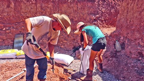 We're Using The DIRT From Our Root Cellar Floor To Build Our Earthbag Walls!