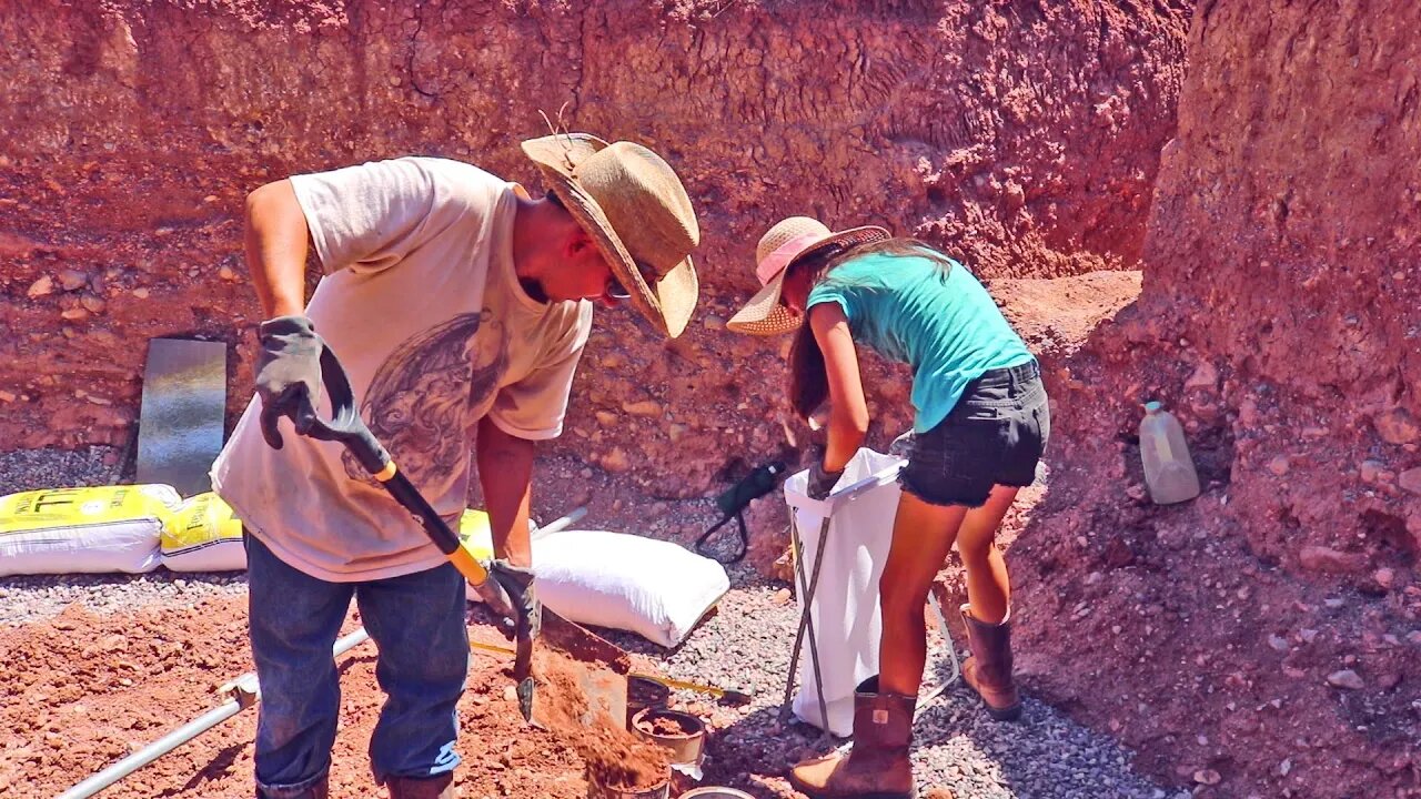 We're Using The DIRT From Our Root Cellar Floor To Build Our Earthbag Walls!