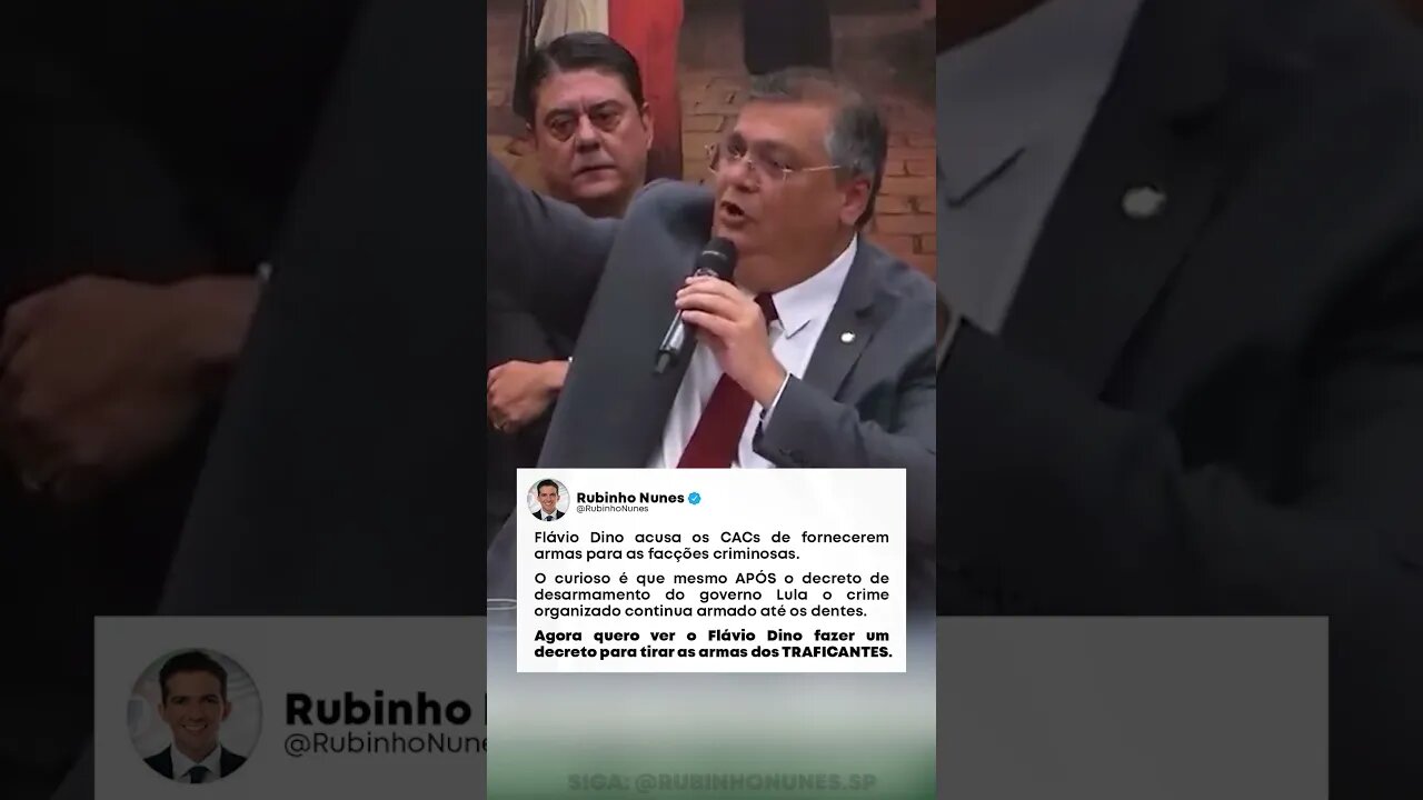 Flávio Dino criminaliza os CACs #direita #policia #cac #shorts