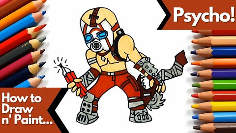 How to draw and paint Psycho from Borderlands